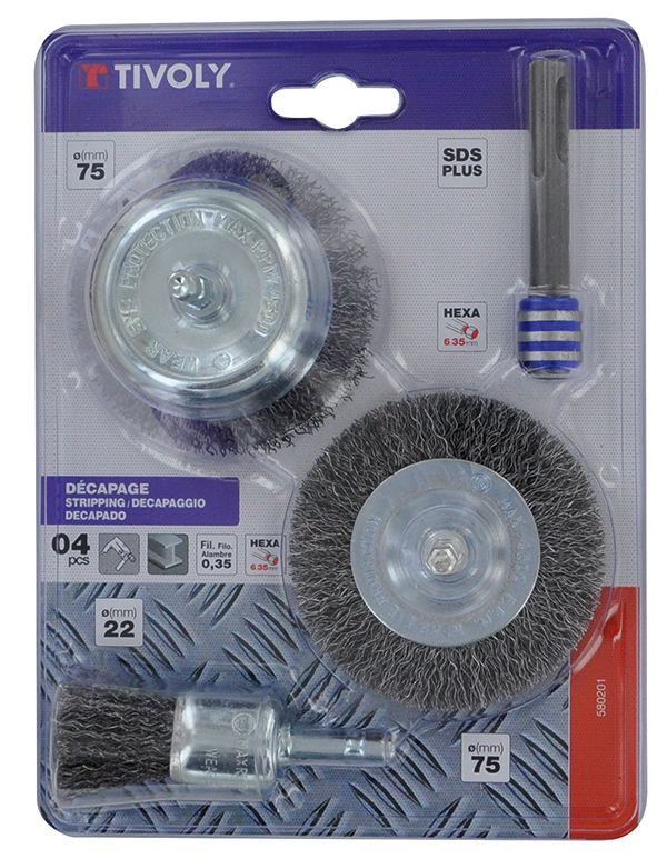 KIT PULIDO CEPILLADO HEXAG 7 PZ XT20252580201 TIVOLY -