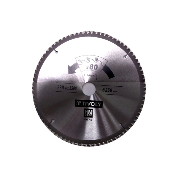 DISCO SIERRA INGLETADORA Z80 XT50514004475 TIVOLY 250 MM