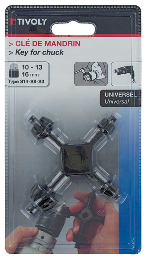 LLAVE PORTABROCAS UNIVERSAL XT60692000257 TIVOLY 10-13-16MM
