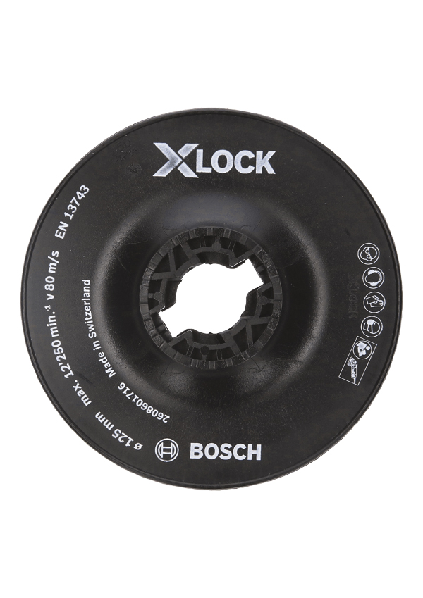 PLATO SOPORTE FIBRA XLOCK 2608601716 BOSCH 125MM