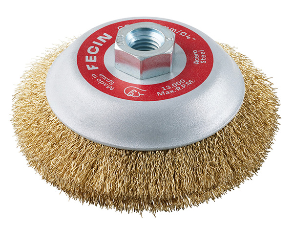 CEPILLO CONICO LATONADO M14 CO1510CGM14D FECIN 100 MM