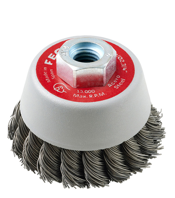 CEPILLO TAZA TRENZADO F25 M14 250601EKM14D FECIN 65 MM