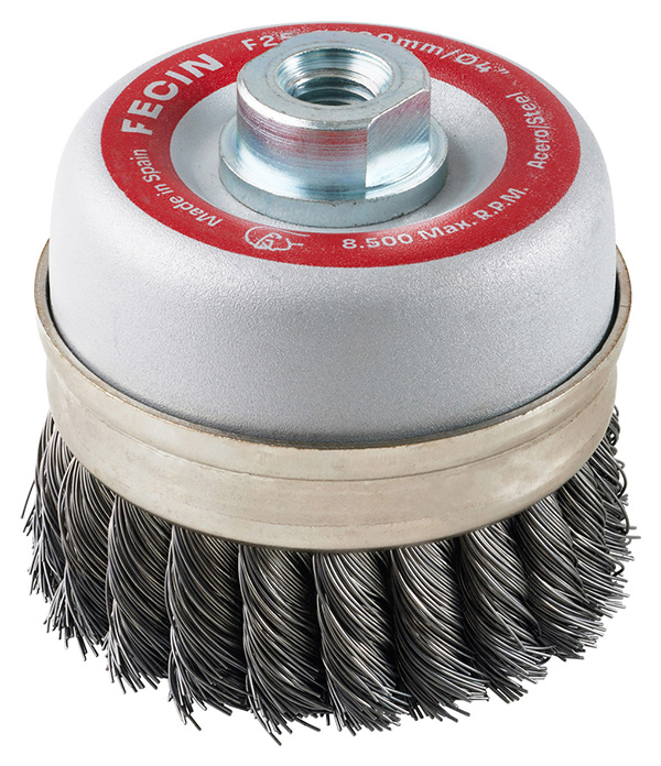 CEPILLO TAZA TRENZADO F25 M14 251001EKM14 FECIN 100 MM