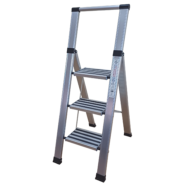 ESCALERA DOMESTICA ALU 3 PELDAÑOS PH1237 PROFER HOME 100X40X120