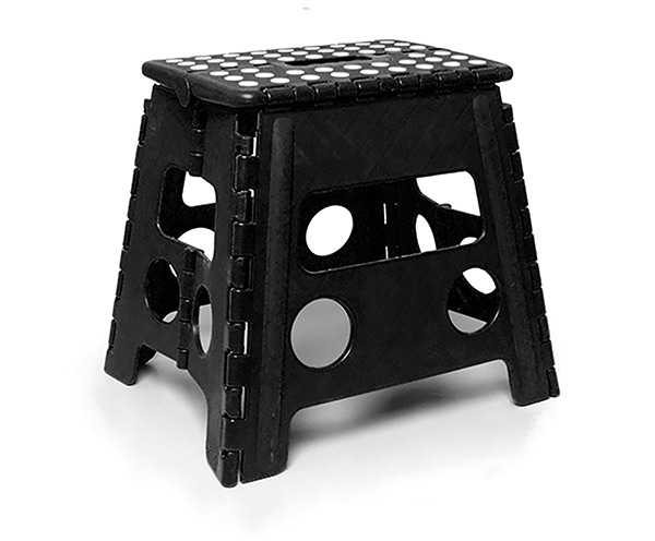 TABURETE MULTIUSO PLEGABLE NEGRO PH1543 PROFER HOME 49X37X46