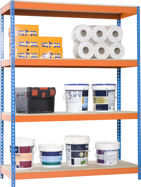 ESTANTERIA S/T 4B AZUL/NARANJA 1504-4 SIMON 2X1,5X0,45