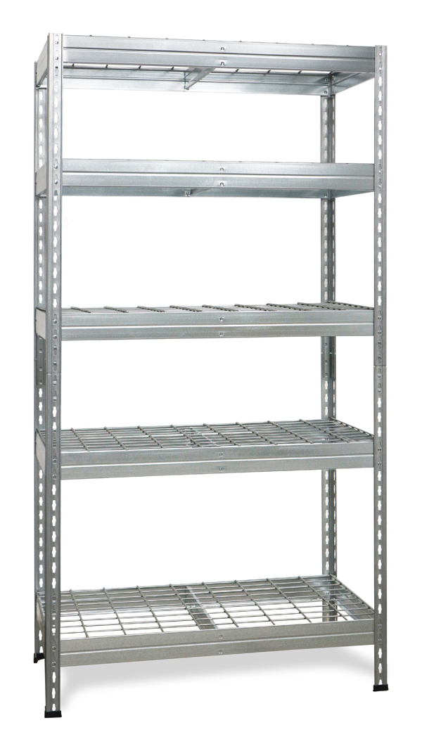 ESTANTERIA S/T 5B GALVANIZADA WIRE 90/45 AR SHELVING 180X90X45