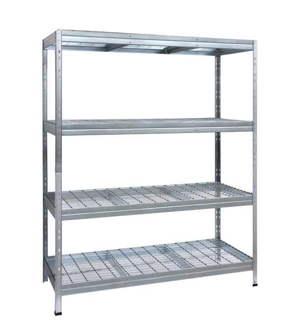 ESTANTERIA S/T 4B GALVANIZADA WIRE 150/60 AR SHELVING 180X150X60