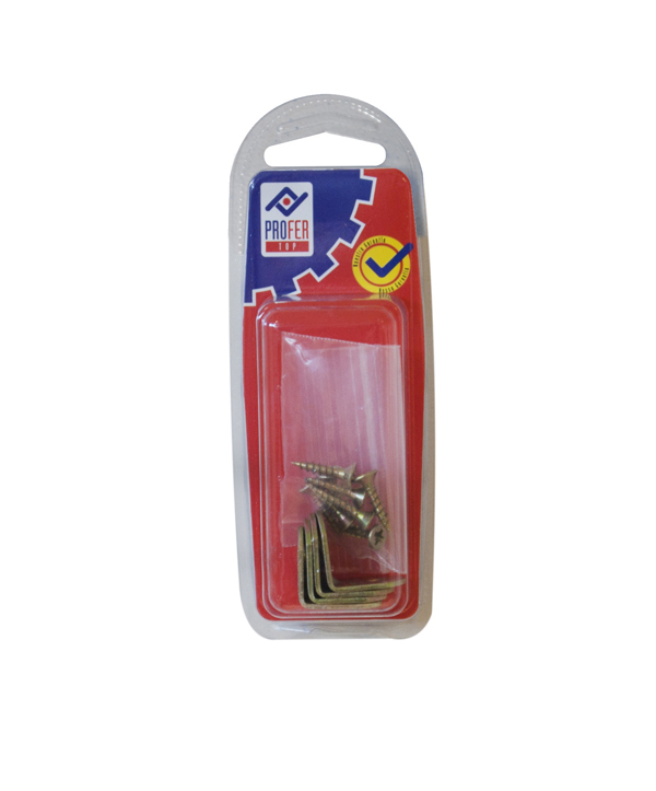 ANGULO REFUERZO BICRO BL 4 PZS PT0650 PROFER TOP 20X20 MM