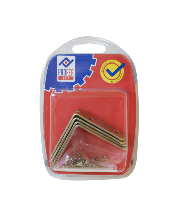 ANGULO REFUERZO BICRO BL 4 PZS PT0653 PROFER TOP 50X50 MM