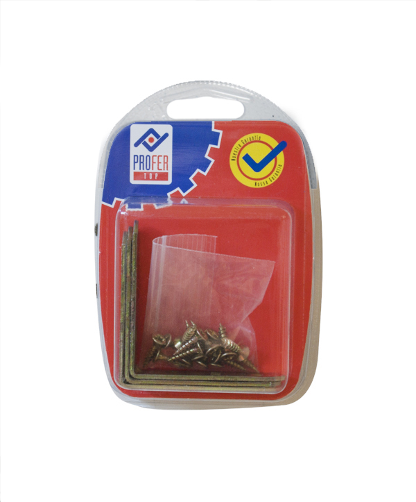 ANGULO REFUERZO BICRO BL 4 PZS PT0654 PROFER TOP 60X60 MM