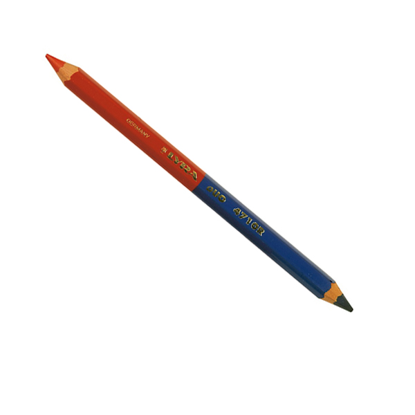 LAPIZ BICOLOR HEXAG AZUL/ROJO 45-008 ACHA 180 MM