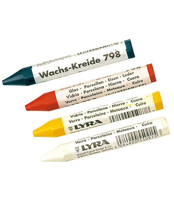 TIZA CERA HEXAGONAL ROJO 45-892D LYRA 95X12 MM