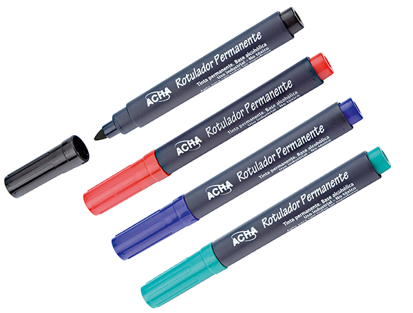 ROTULADOR PERMANENTE FINO C/10 NEGRO 45230-10 ACHA -