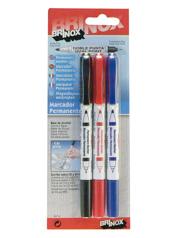 ROTULADOR PERMANENTE 2 PUNT L3 B421200 BRINOX -