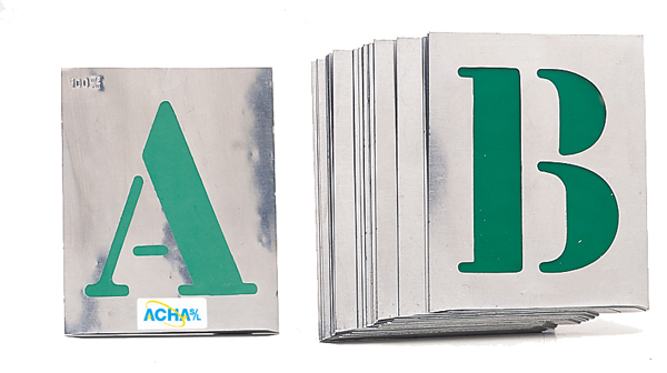 LETRAS ROTULAR ALUMINIO JGO 57-128D ACHA 90 MM