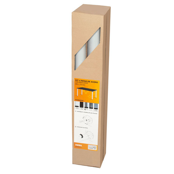 PATA MESA REDONDA PACK/4 BLANC P50847BL NESU 60X710 MM