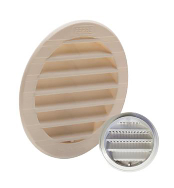 REJILLA EMPOTRAR ABS BLANCO + MOSQUITERA VRAC 27045 FEPRE 9,4 CM