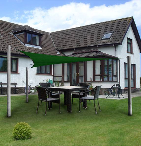 TOLDO TRIANGULAR VERDE C/BOLSA PG0825 CZ 3,6X3,6 M
