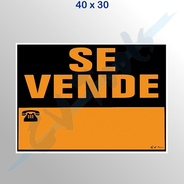 CARTEL PLASTIFICADO SE VENDE 242 CV TOOLS 40X30 CM