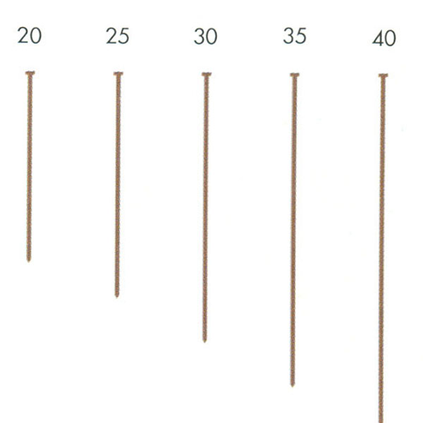 CLAVO 0,8X25MM C/CAB C/10000 203016 C8/40MG UNICAIR 25 MM