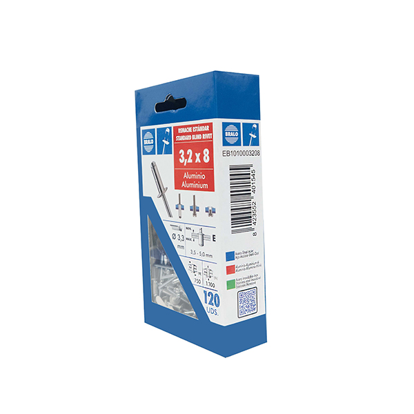 REMACHE BLISTER 120 U EB1010003208 BRALO 3,2X8 MM