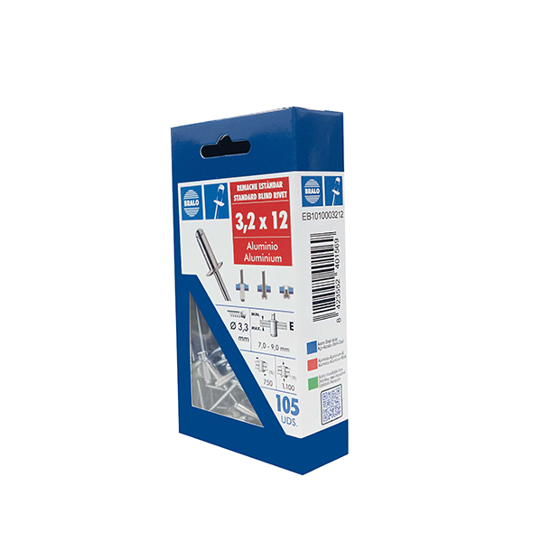 REMACHE BLISTER 105 U EB1010003212 BRALO 3,2X12 MM