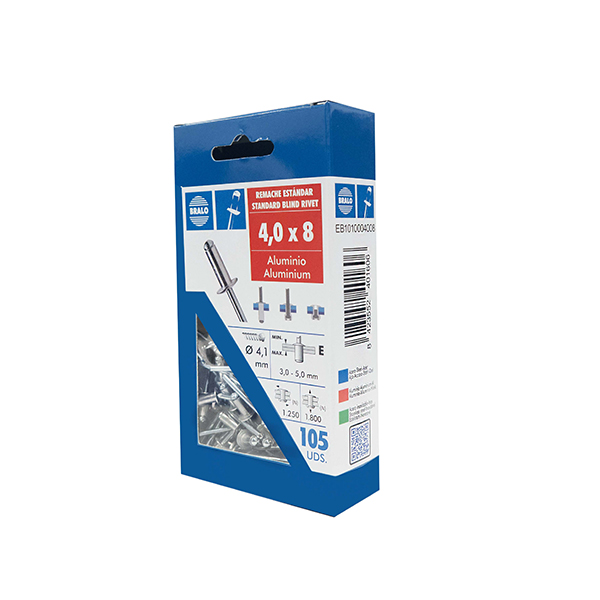 REMACHE BLISTER 105 U EB1010004008 BRALO 4X8 MM