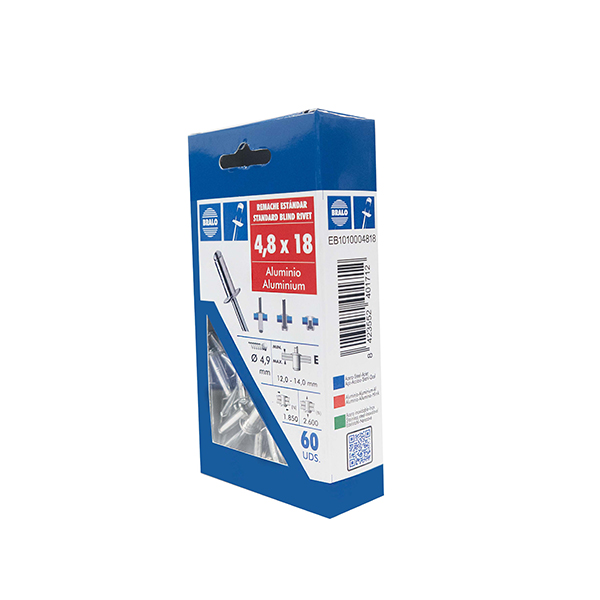 REMACHE BLISTER 60 U EB1010004818 BRALO 4,8X18 MM