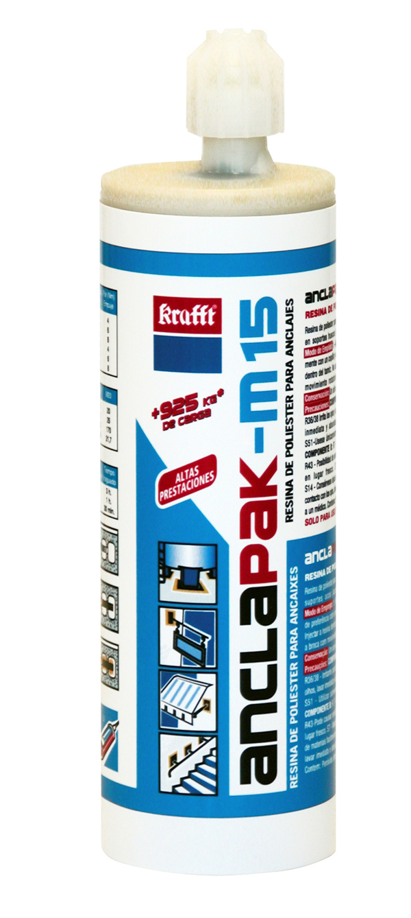 ANCLAJE QUIMICO M18 S/ESTIRENO 62223 ANCLAPACK 380 ML
