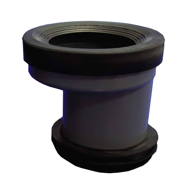 MANGUITO INODORO PVC EXCENTRICO CON JUNTA LABIADA 50614 TECNOAGUA 90-110MM