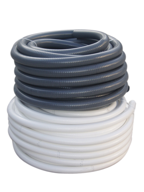 TUBO SANITA PVC FLEX 50MM GRIS 421211 CREARPLAST R/25 M