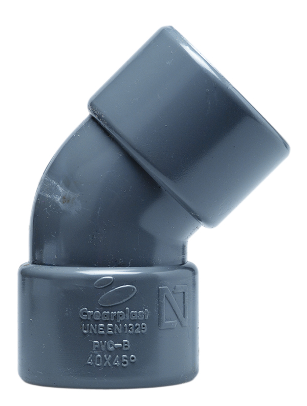 CODO PVC H-H 45 CHH-07 200002 CREARPLAST 50 MM