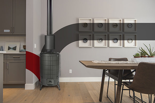 ESTUFA LEÑA ECODESIGN N.4 6500034 THECA 110 MM