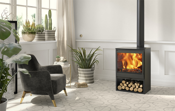 ESTUFA LEÑA ECODESIGN EMERALD 18692 PANADERO 81X56X39