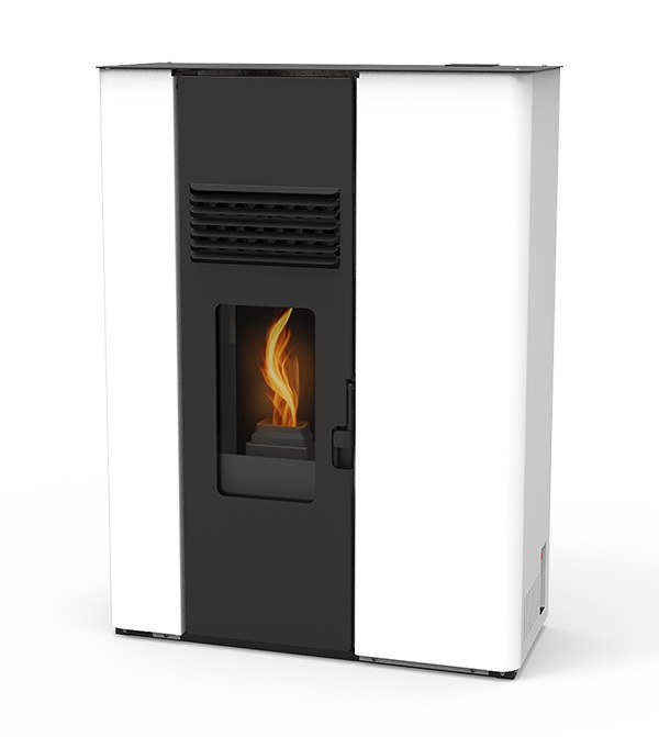 ESTUFA PELLET CANALIZABLE BLANCA SLIM PASILLO 214B10S-00 AUDAX 10 KW