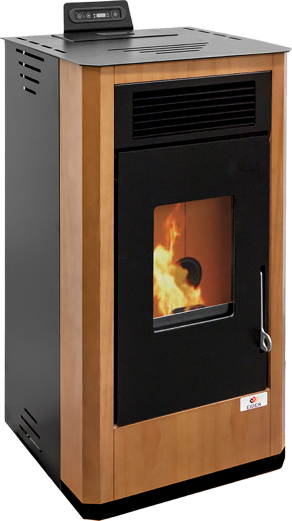 ESTUFA PELLET CANALIZABLE TOSCANA MADERA ESA67064 VERTEX 10 KW