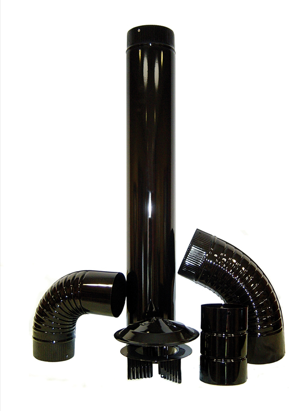 CODO ESTUFA VITRIF NEGRO 45 CV10045 EXOJO 100 MM