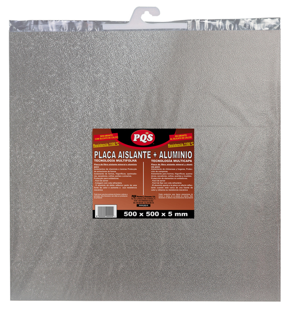 PLACA AISLANTE FIBRA ROCA+ALUM 1304727 PQS 50X50 CM