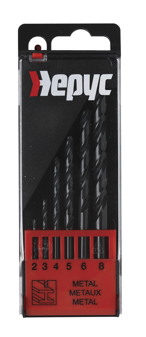 BROCA HSS DIN 338N JGO 6 PZS 8126/2 HEPYC 2-8X1,0 MM