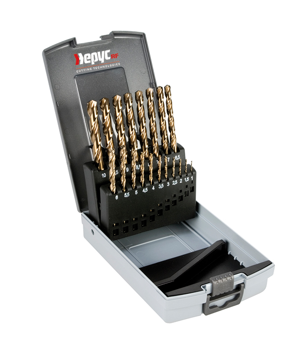 BROCA HSS TITANIO JGO 19 PZS 1171 HEPYC 1-10X0,50