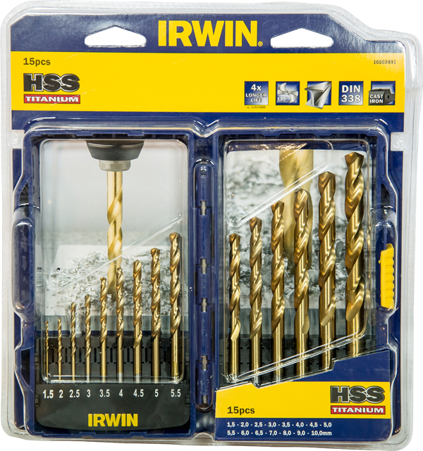 BROCA HSS TITANIO JGO 15 PZS IW3038501 IRWIN 1,5-10 MM