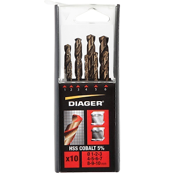 BROCAS HSS-CO JGO 10 PZS D720C DIAGER 1-10X0,50