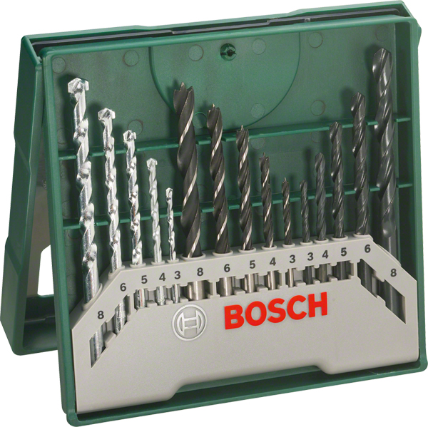 BROCAS HSS-PIEDRA-MADERA 15 PZ 2607019675 BOSCH X-LINE 3-8 MM