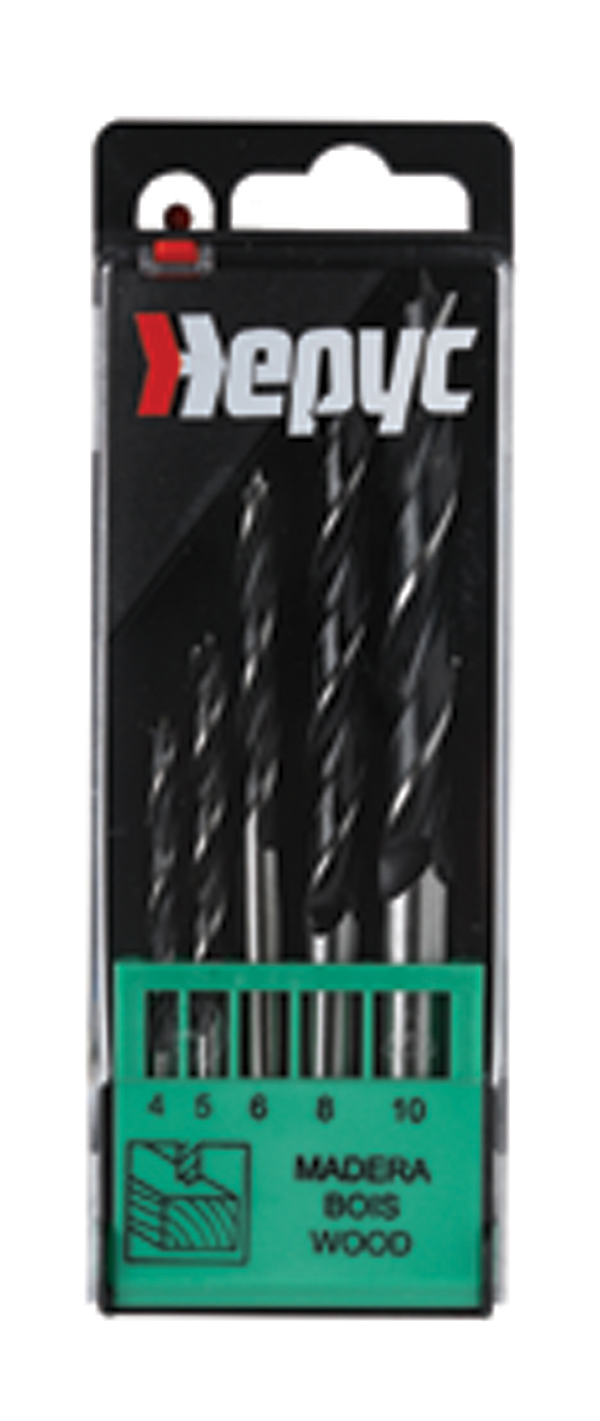 BROCA MADERA 3P ST ESTUCHE 5PZ 8132/2 HEPYC 4-10X1,0MM