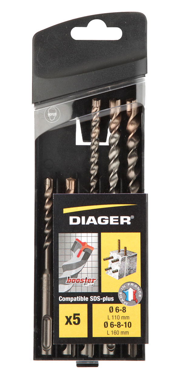 BROCA SDS PLUS JGO 5 PZS 104B DIAGER 6-10 MM