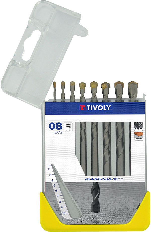 BROCA HORMIGON SET 8 PZS 10900270034 TIVOLY 3-10 MM