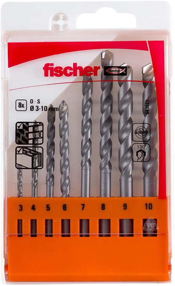 BROCA WIDIA S JGO 8 PZS 543027 FISCHER 3-10 MM