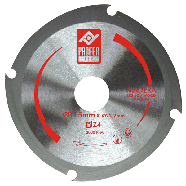 DISCO CORTE MADERA Z-4 PT1548... PROFER TOP 115X2 MM
