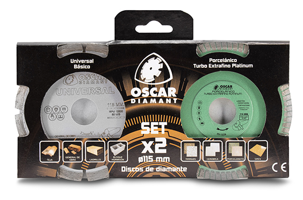 DISCO DIAMANTE PORC+G.OB PACK 2 8.294.197 OSCAR 115 MM